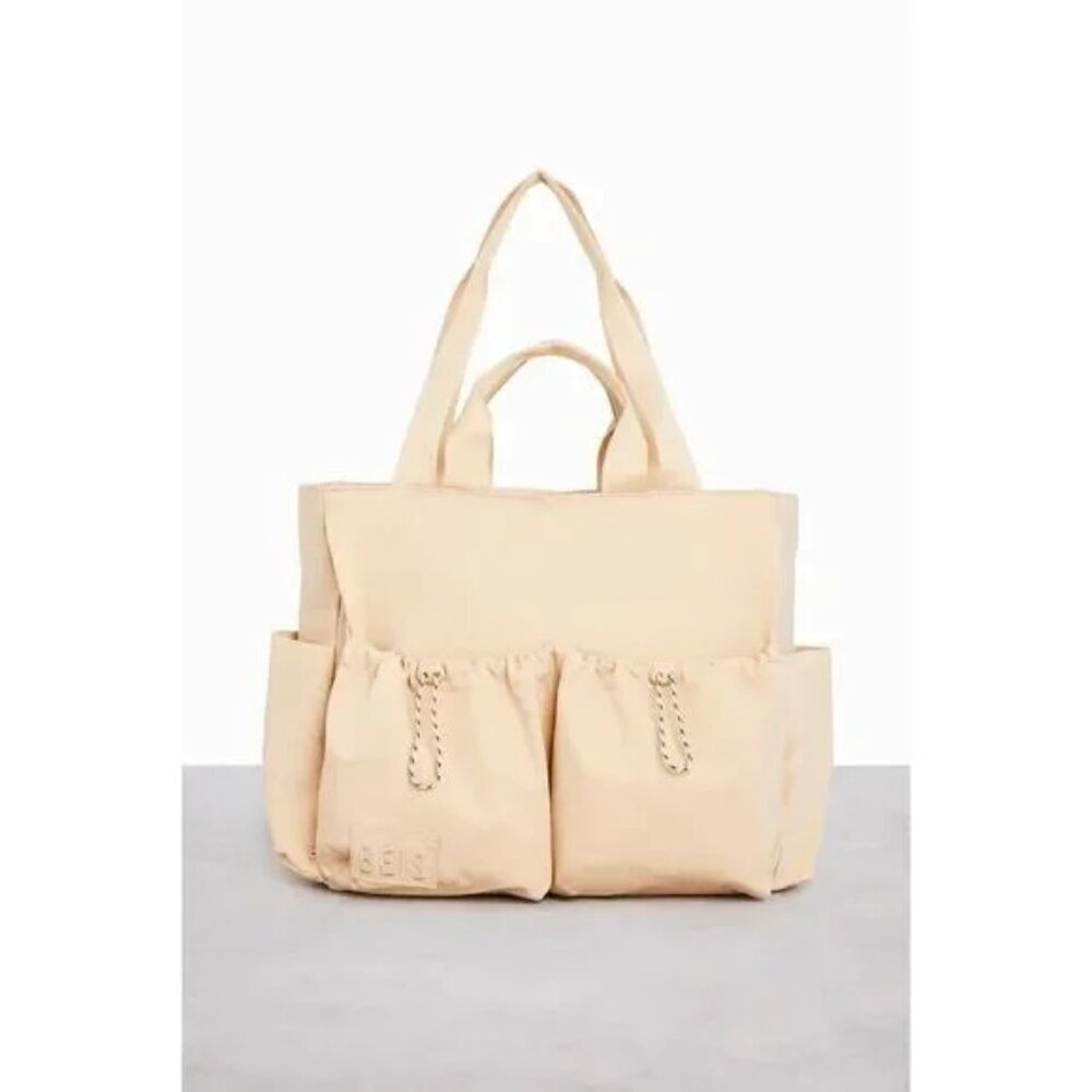 NWT Beis Sports Carryall Tote Duffle in Beige 🏋️‍♀️🎒 - Picture 4 of 8